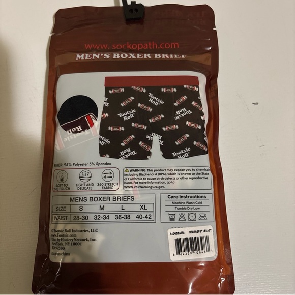 Tootsie Roll "LET'S ROLL" Candy Novelty MEN'S BOXER BRIEF [L 36-38]  NEW - Picture 3 of 3